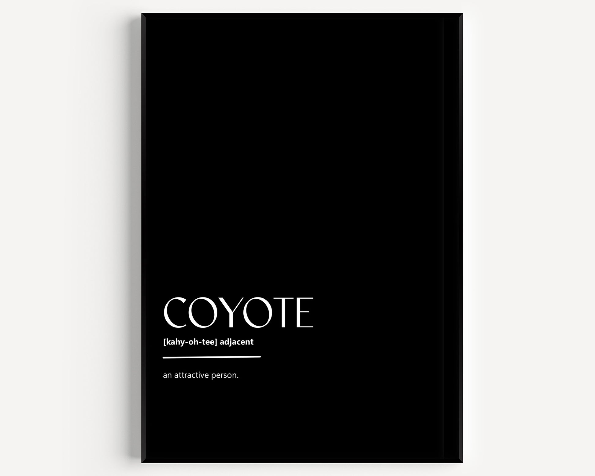 Coyote Definition Print - Magic Posters