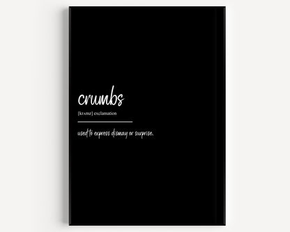 Crumbs Definition Print - Magic Posters
