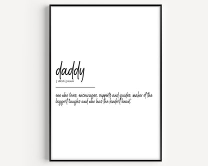 Daddy Definition Print - Magic Posters