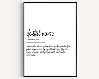 Dental Nurse Definition Print - Magic Posters