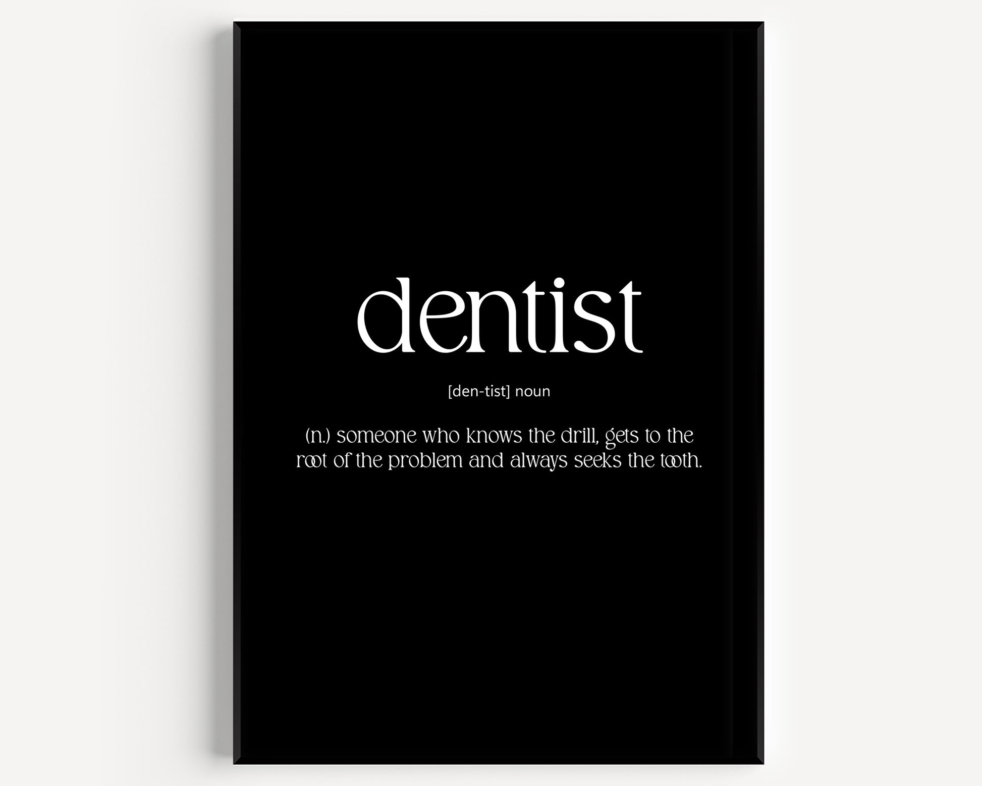 Dentist Definition Print - Magic Posters