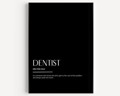 Dentist Definition Print - Magic Posters