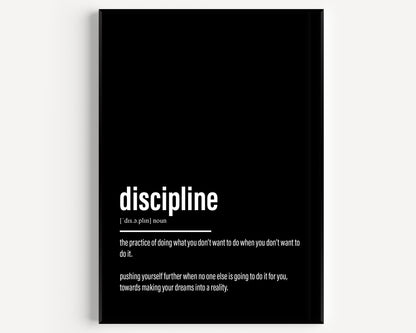 Discipline Definition Print - Magic Posters