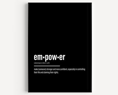 Empower Definition Print - Magic Posters