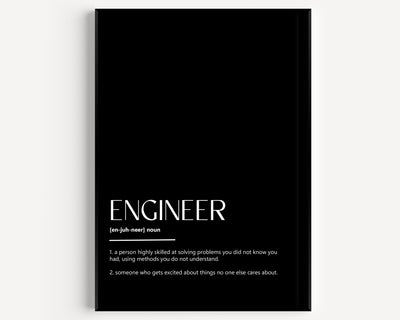 Engineer Definition Print V2 - Magic Posters