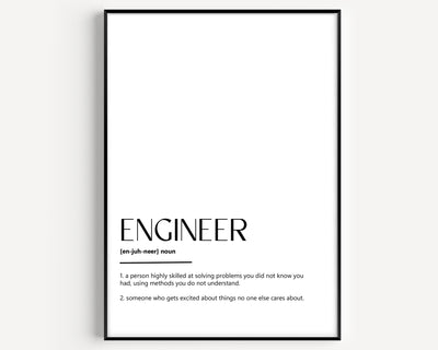 Engineer Definition Print V2 - Magic Posters
