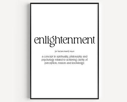 Enlightenment Definition Print - Magic Posters