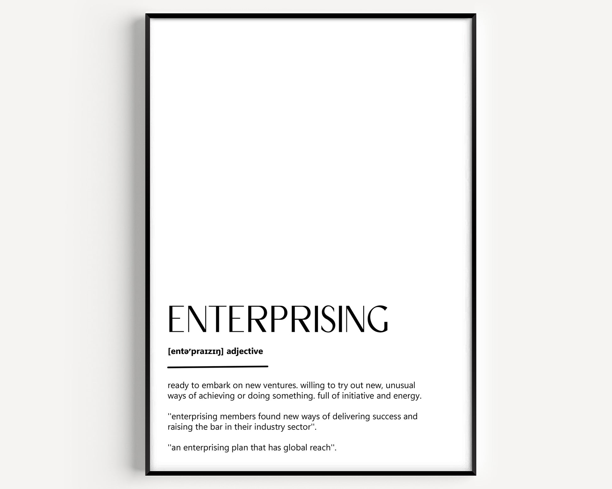 Enterprising Definition Print - Magic Posters
