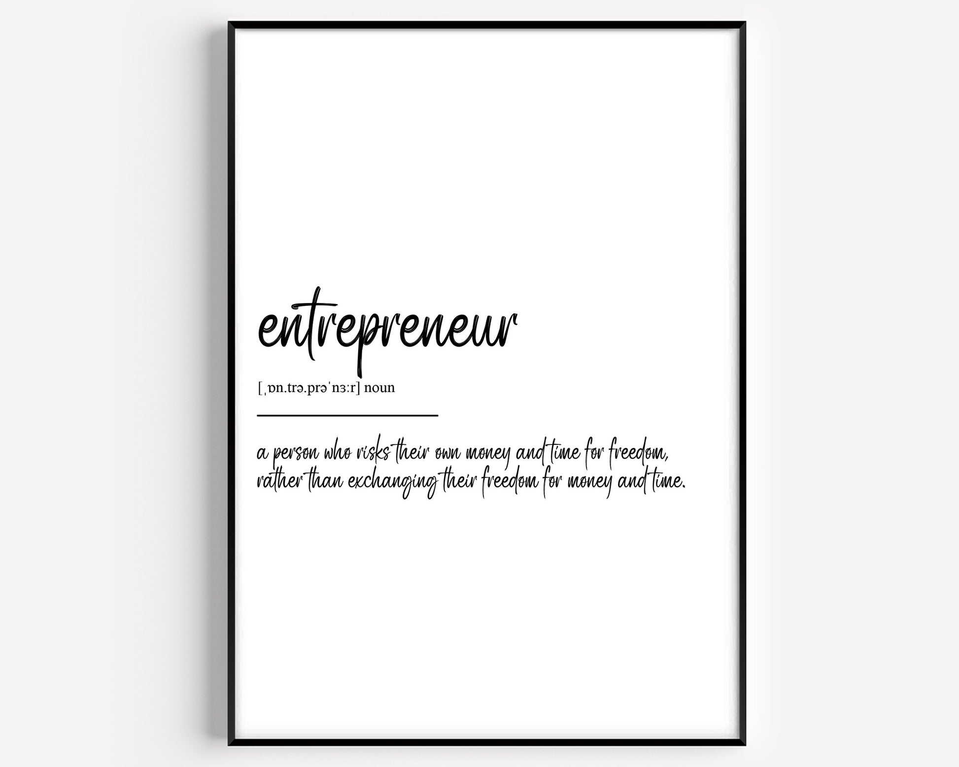 Entrepreneur Definition Print - Magic Posters