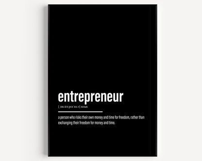 Entrepreneur Definition Print - Magic Posters