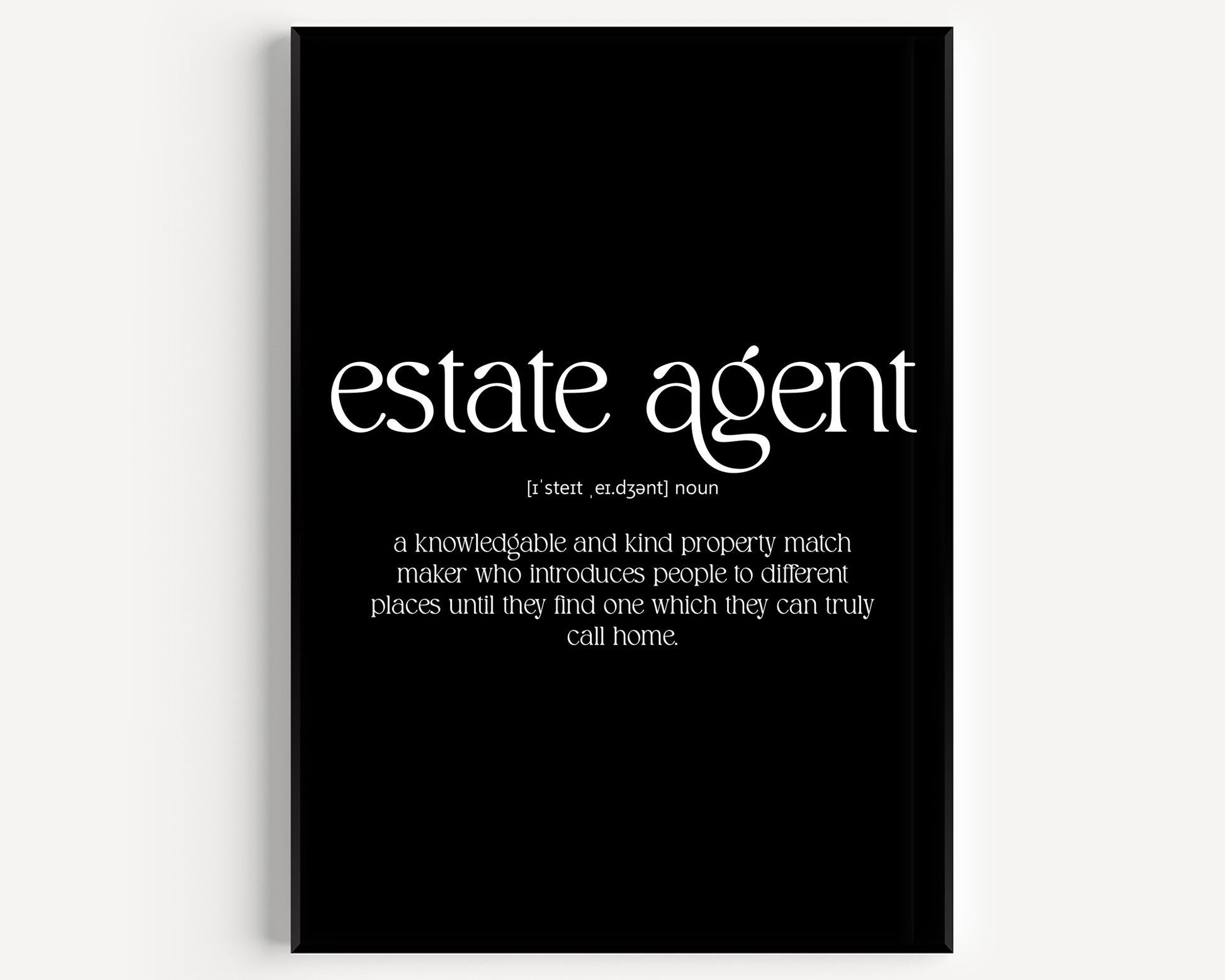 Estate Agent Definition Print - Magic Posters