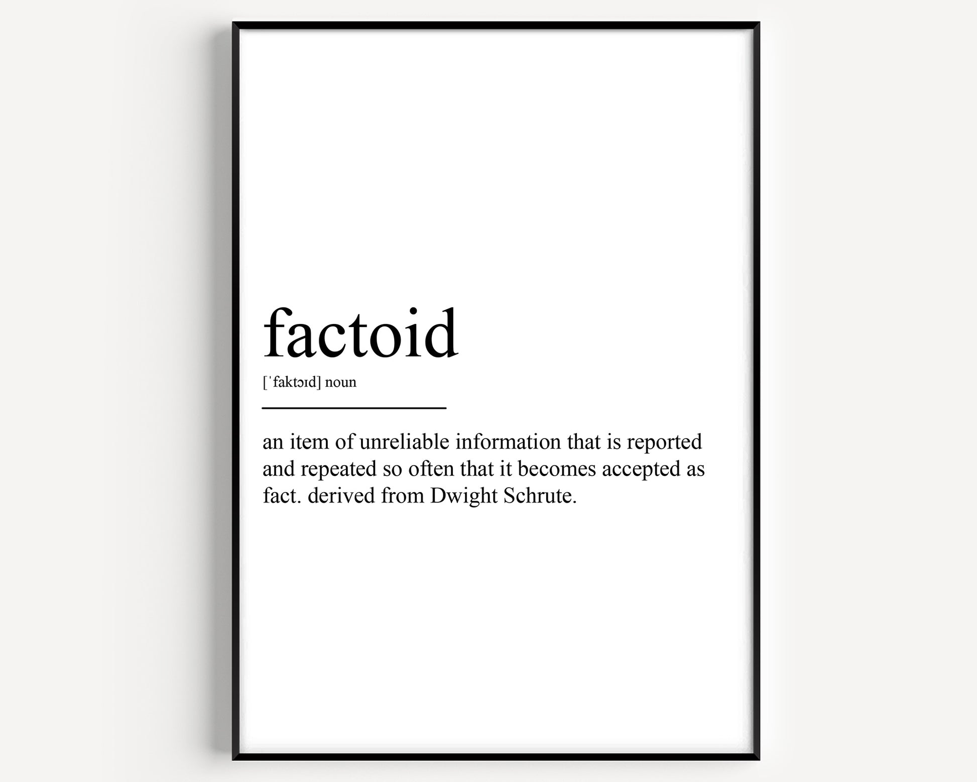 Factoid Definition Print - Magic Posters