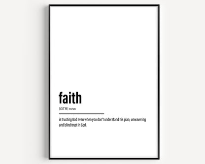 Faith Definition Print - Magic Posters