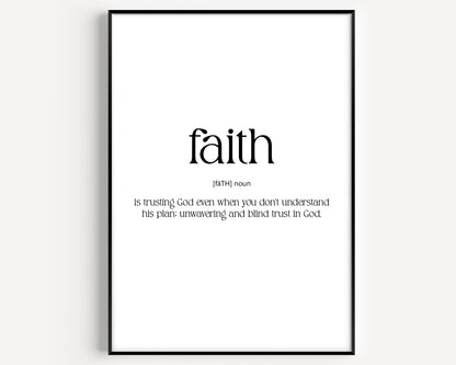 Faith Definition Print - Magic Posters