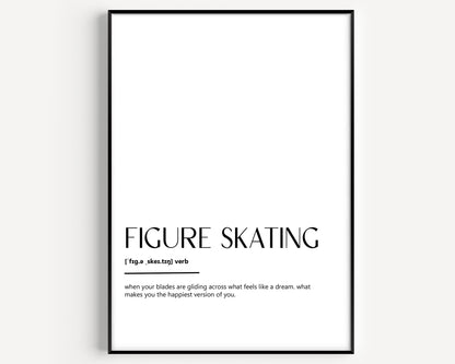 Figure Skating Definition Print - Magic Posters