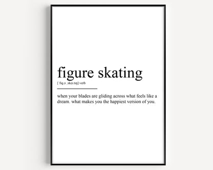 Figure Skating Definition Print - Magic Posters