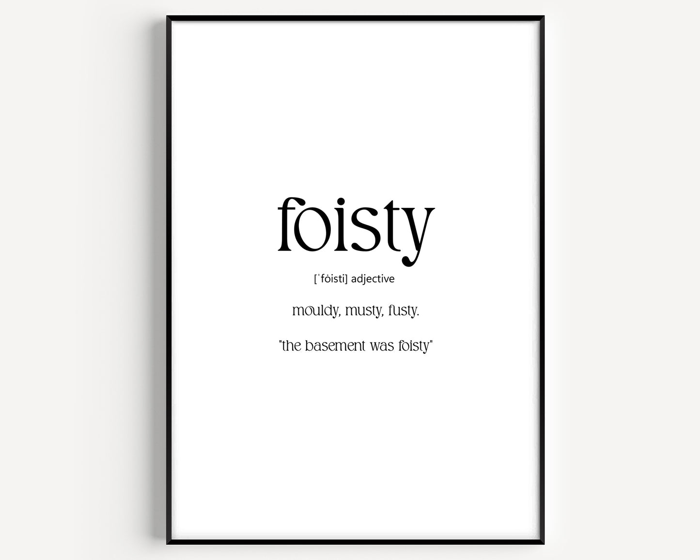Foisty Definition Print - Magic Posters