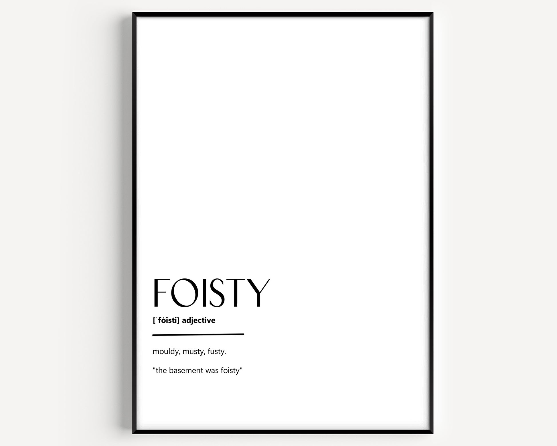 Foisty Definition Print - Magic Posters