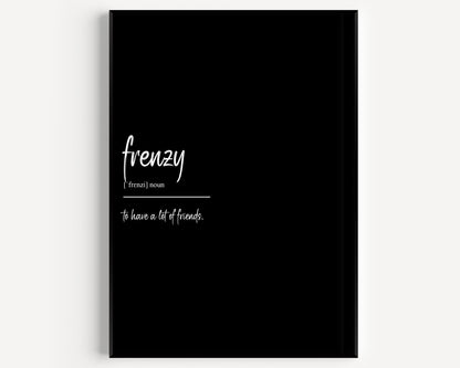 Frenzy Definition Print - Magic Posters
