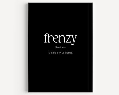 Frenzy Definition Print - Magic Posters