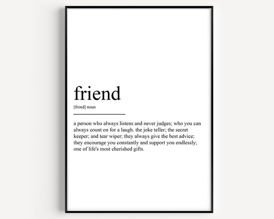 Friend Definition Print V2 - Magic Posters