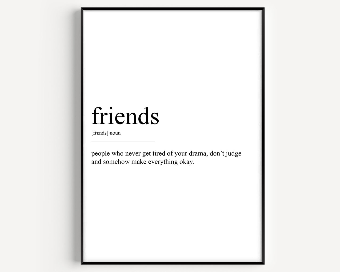 Friends Definition Print - Magic Posters