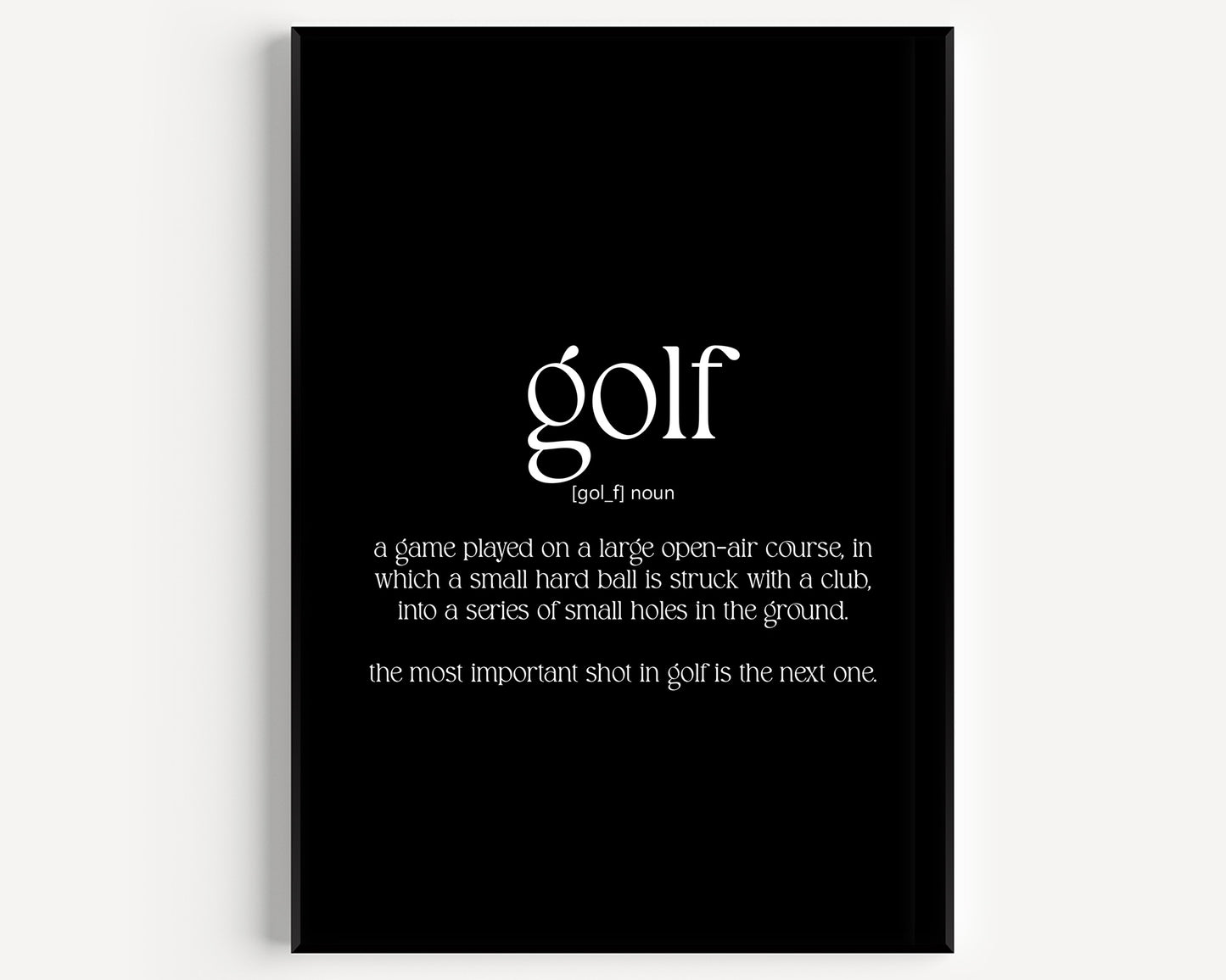 Golf Definition Print - Magic Posters