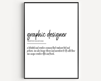 Graphic Designer Definition Print V2 - Magic Posters
