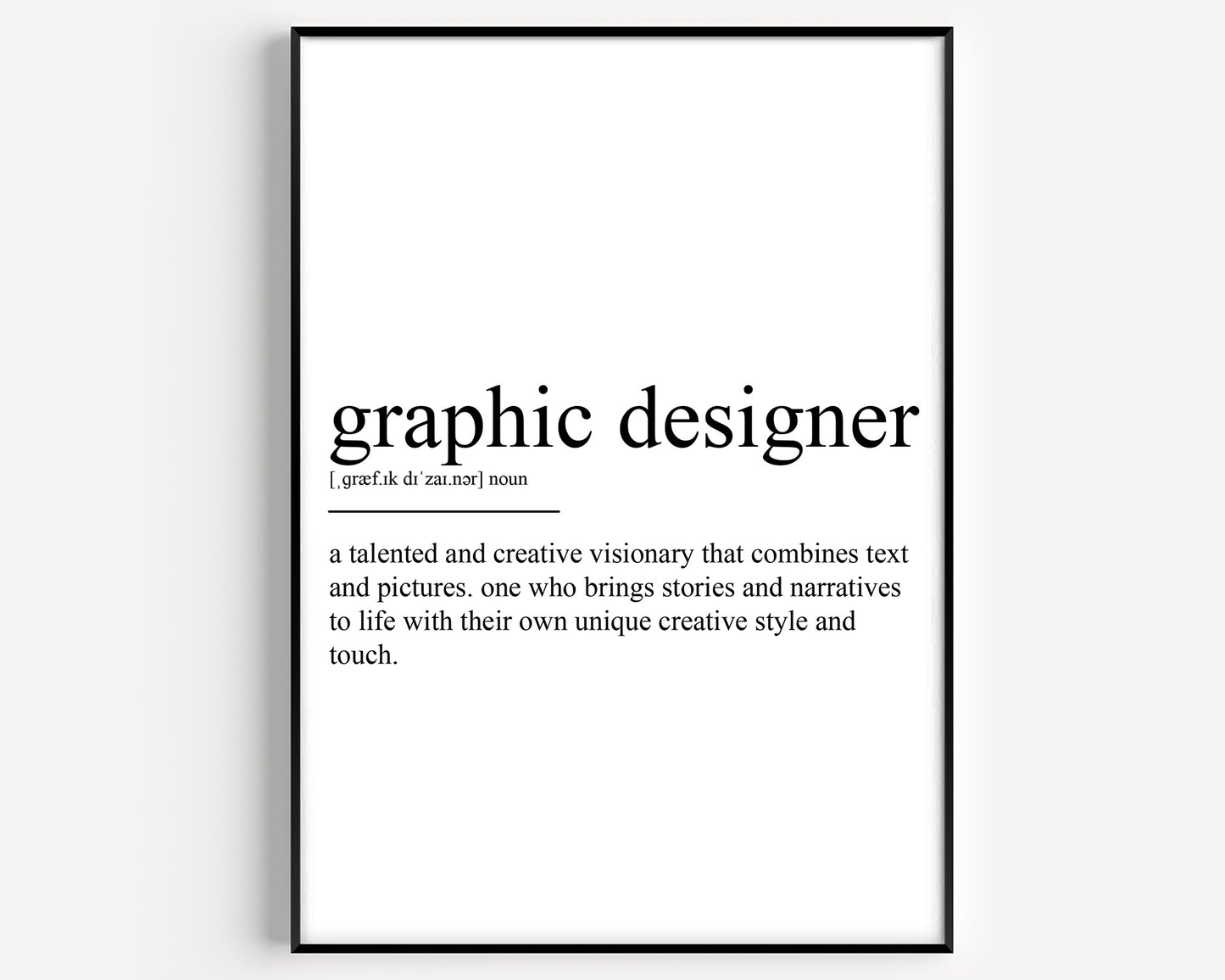 Graphic Designer Definition Print V2 - Magic Posters