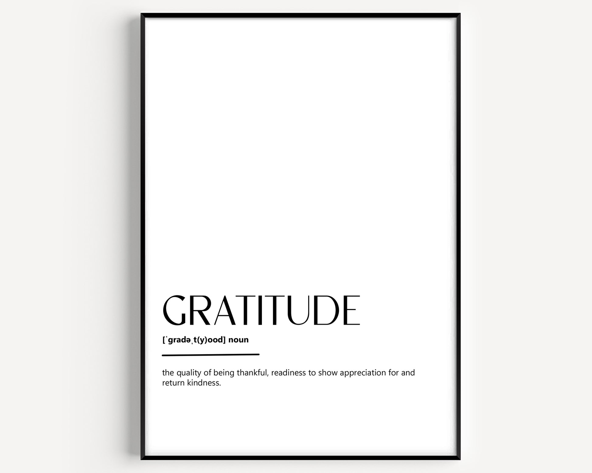 Gratitude Definition Print - Magic Posters