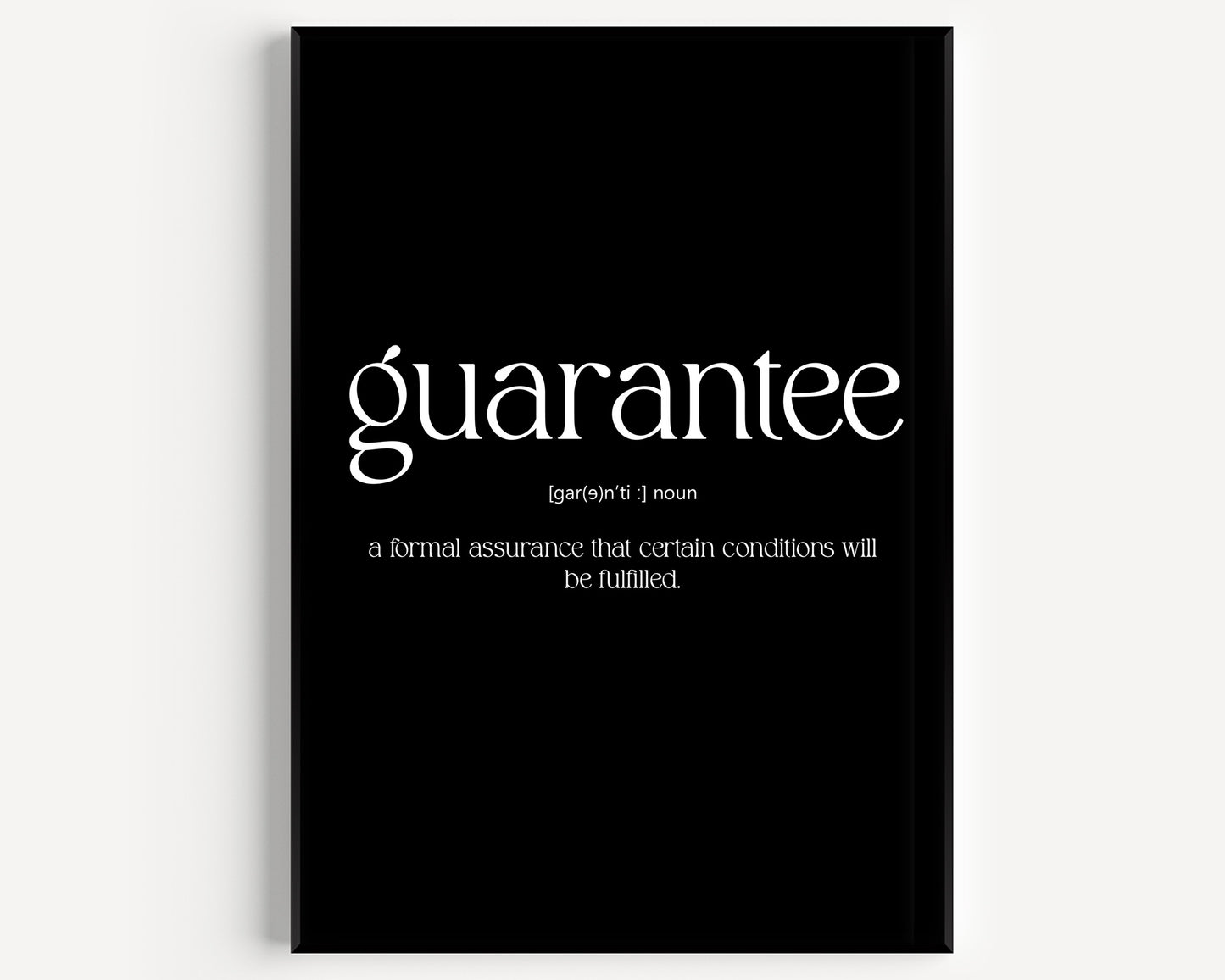 Guarantee Definition Print - Magic Posters