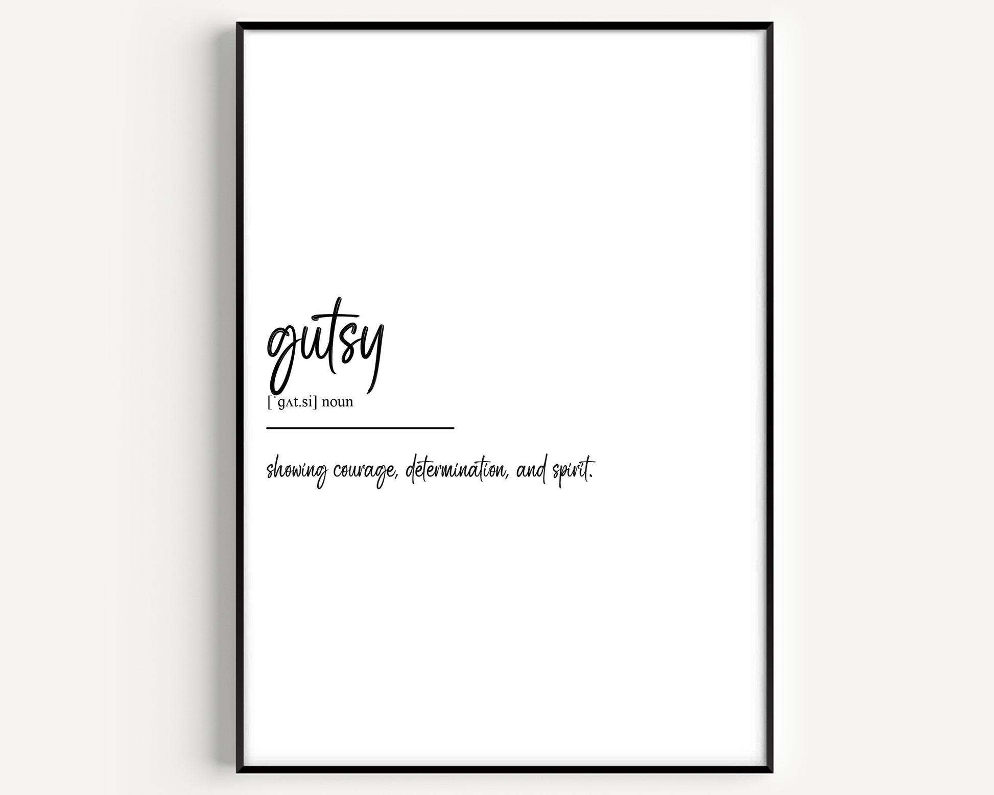 Gutsy Definition Print - Magic Posters