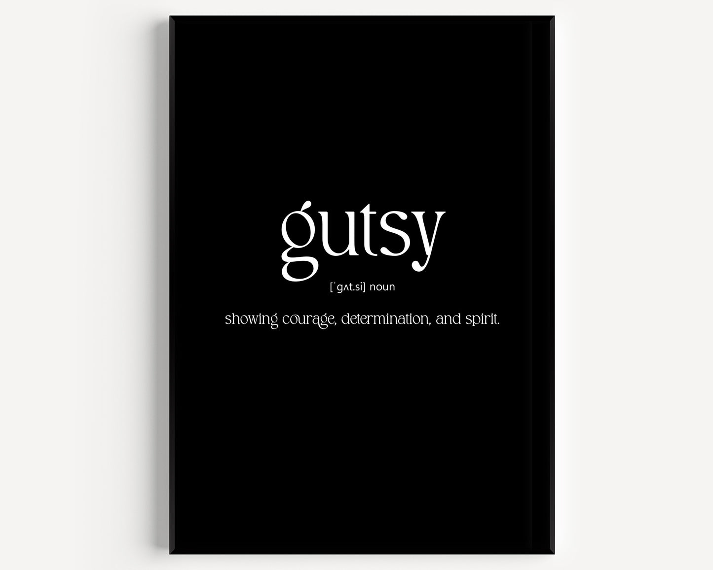 Gutsy Definition Print - Magic Posters