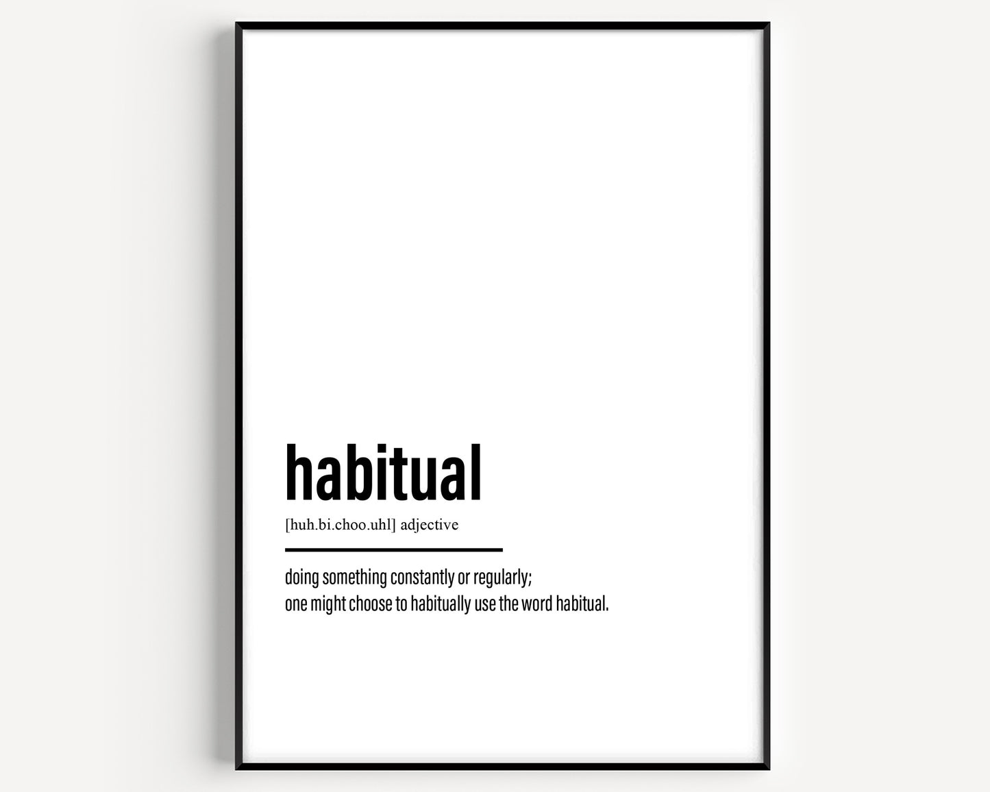 Habitual Definition Print - Magic Posters