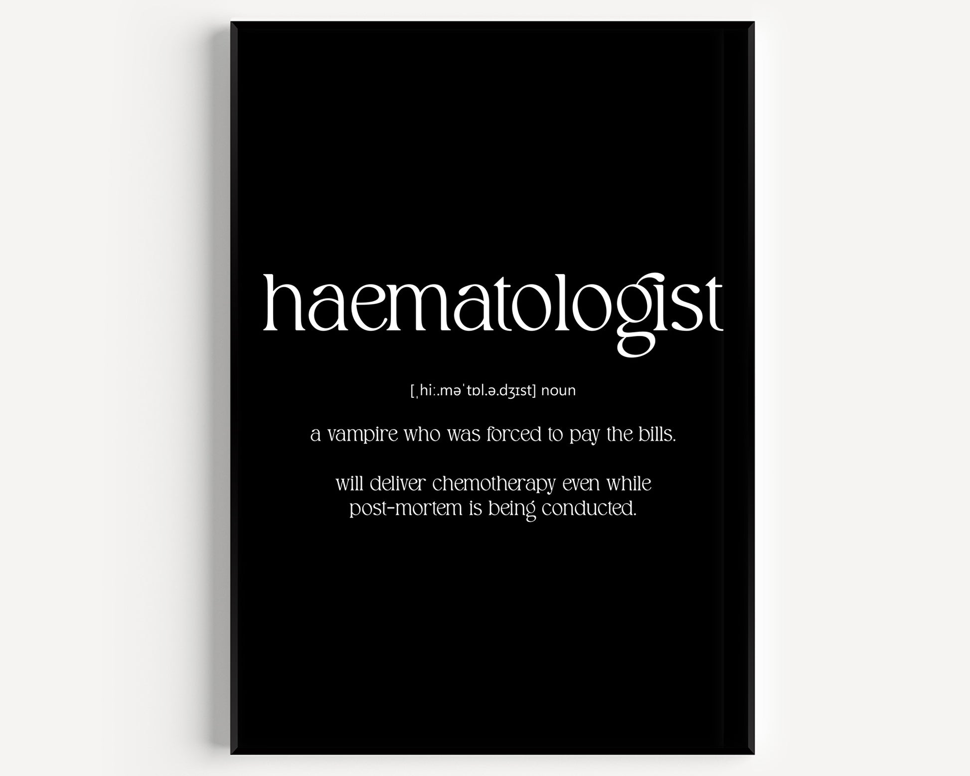 Haematologist Definition Print - Magic Posters