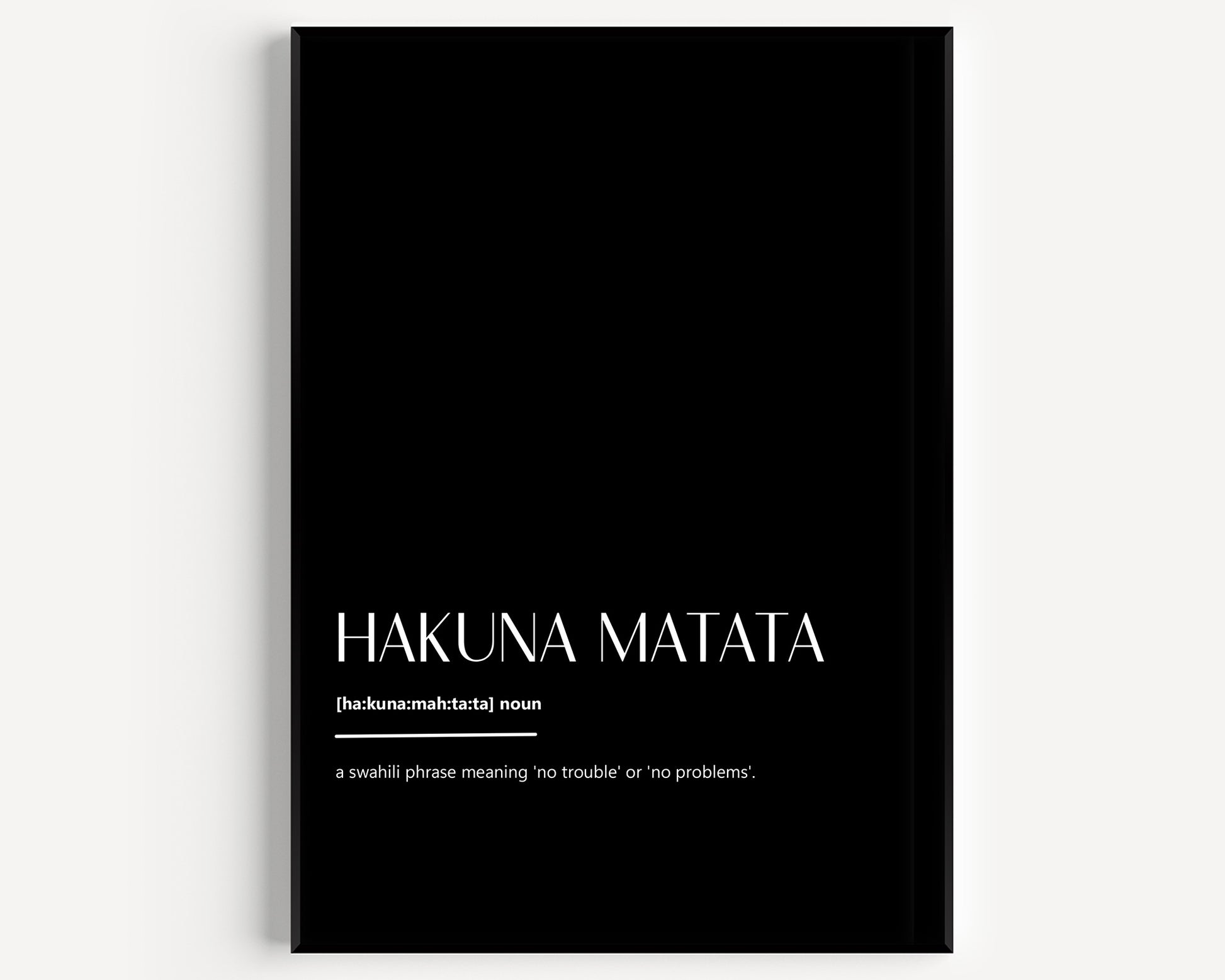 Hakuna Matata Definition Print - Magic Posters