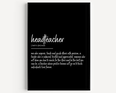 Headteacher Definition Print - Magic Posters
