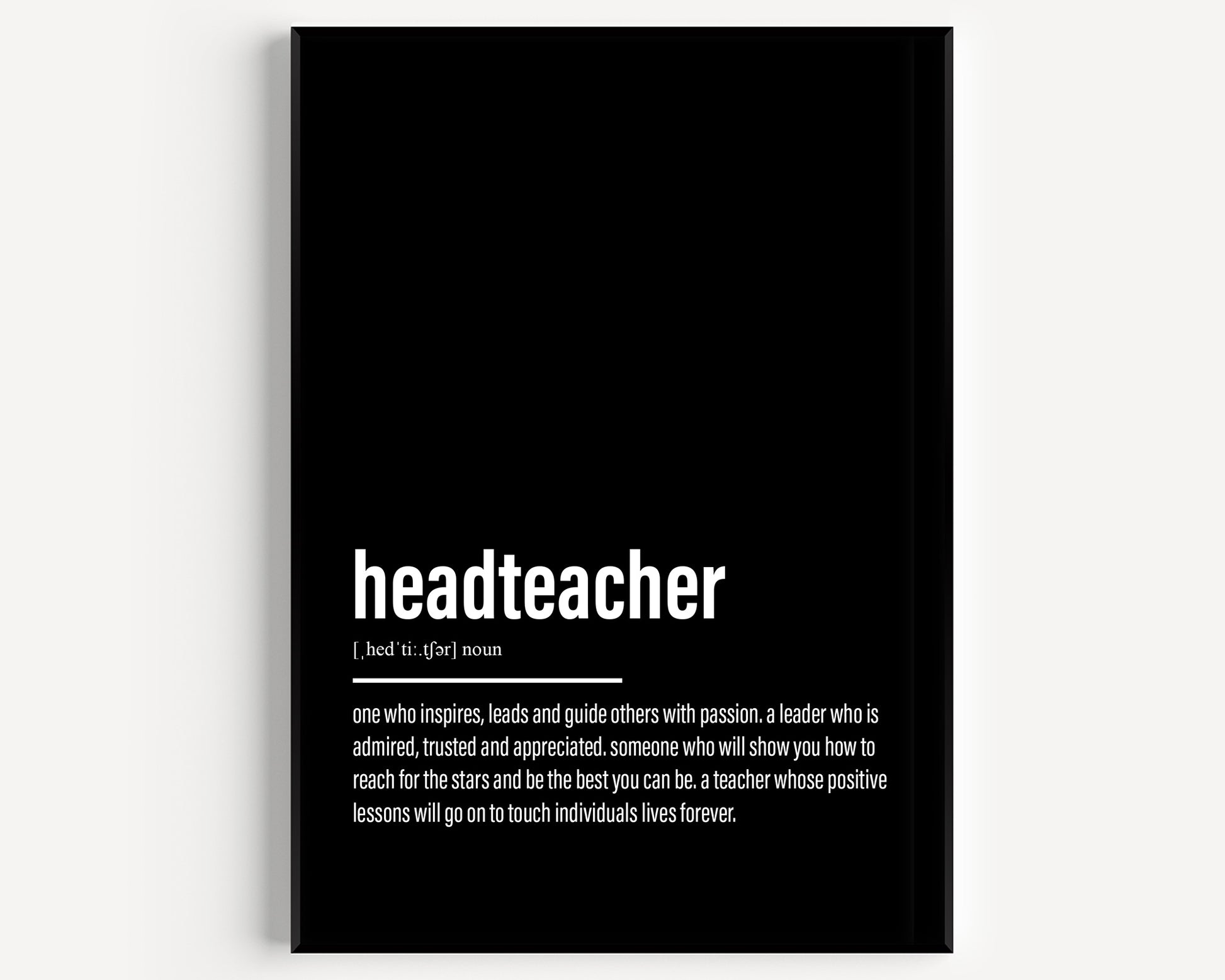 Headteacher Definition Print - Magic Posters