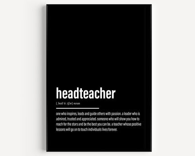 Headteacher Definition Print - Magic Posters