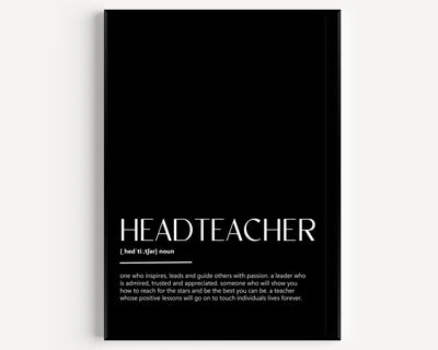 Headteacher Definition Print - Magic Posters
