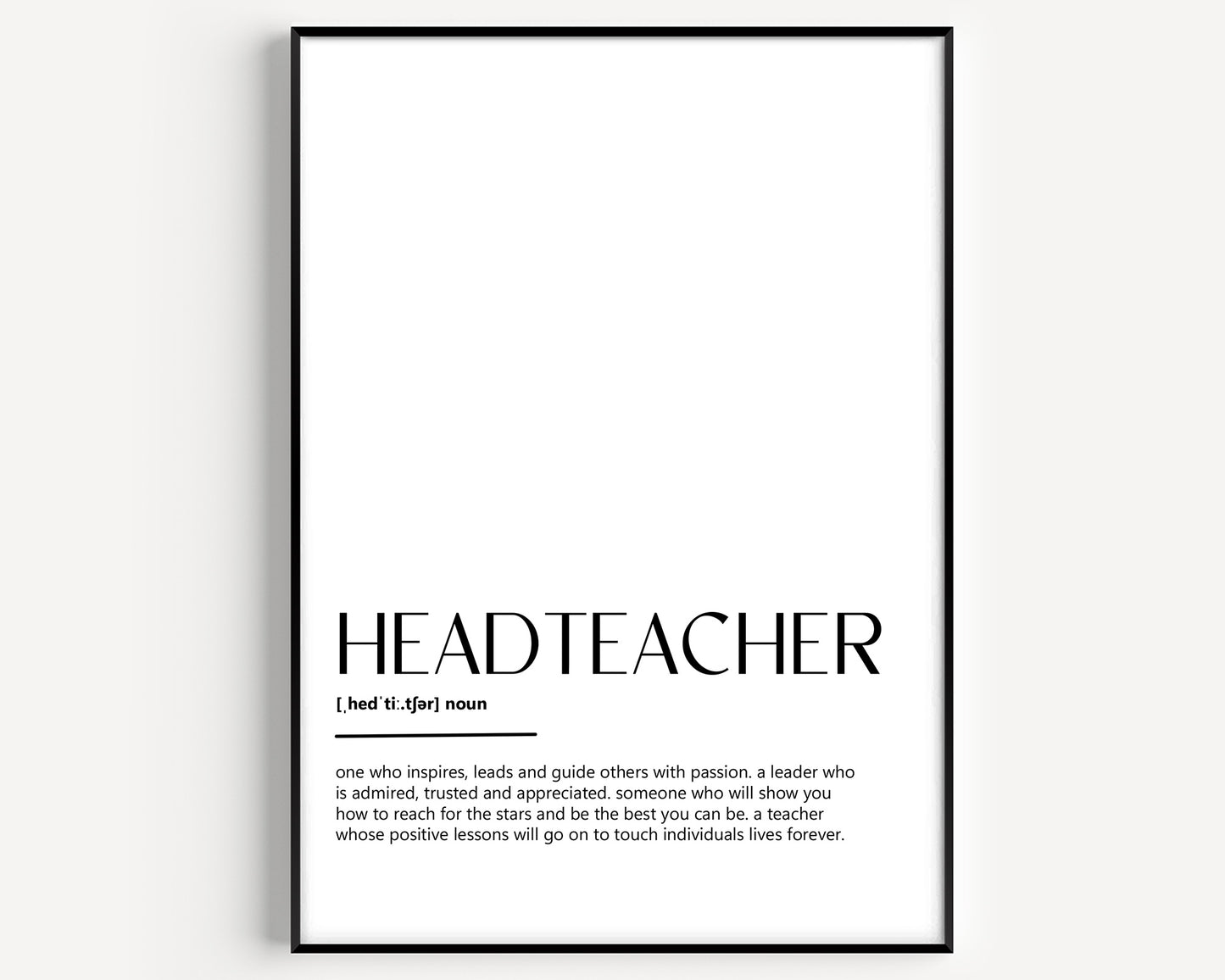 Headteacher Definition Print - Magic Posters