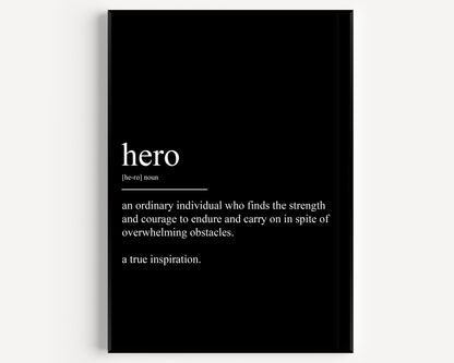 Hero Definition Print - Magic Posters