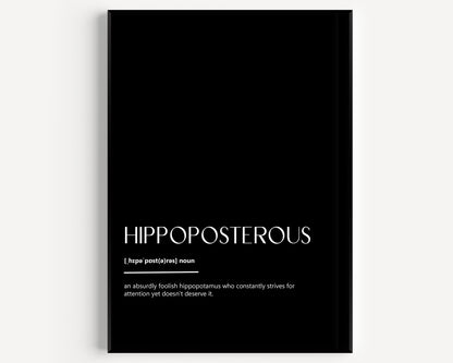 Hippoposterous Definition Print - Magic Posters