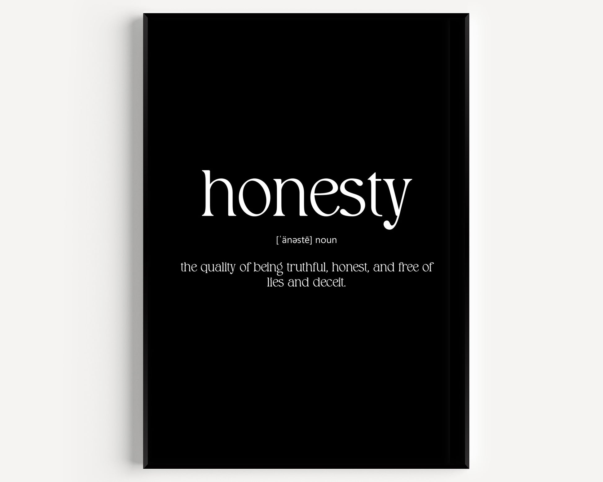 Honesty Definition Print - Magic Posters