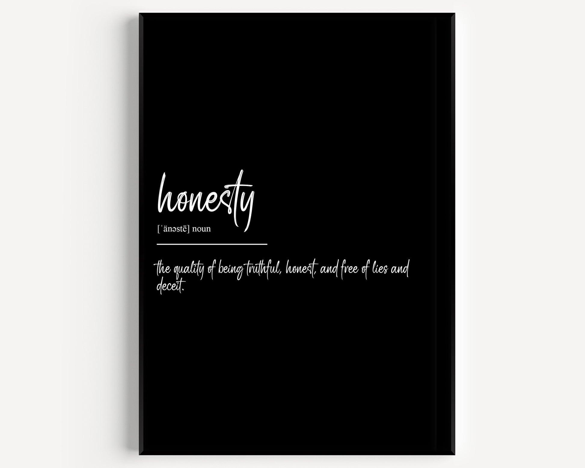 Honesty Definition Print - Magic Posters