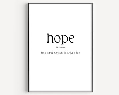 Hope Definition Print -  Version 2 - Magic Posters