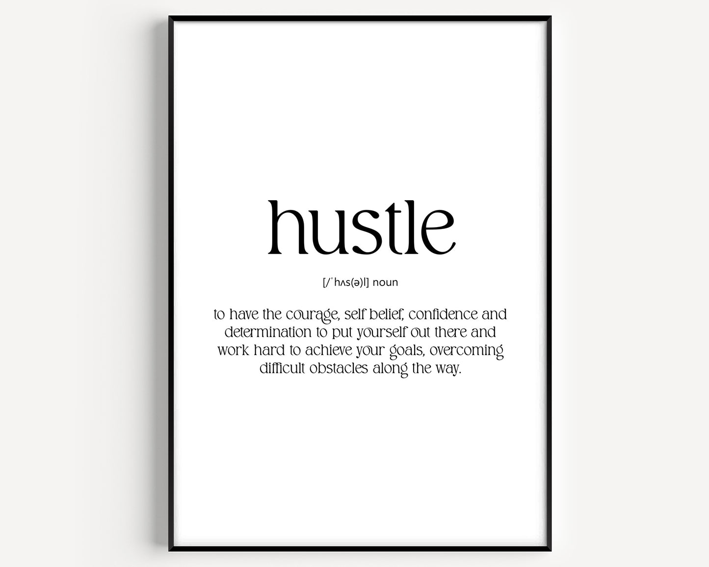 Hustle Definition Print - Magic Posters