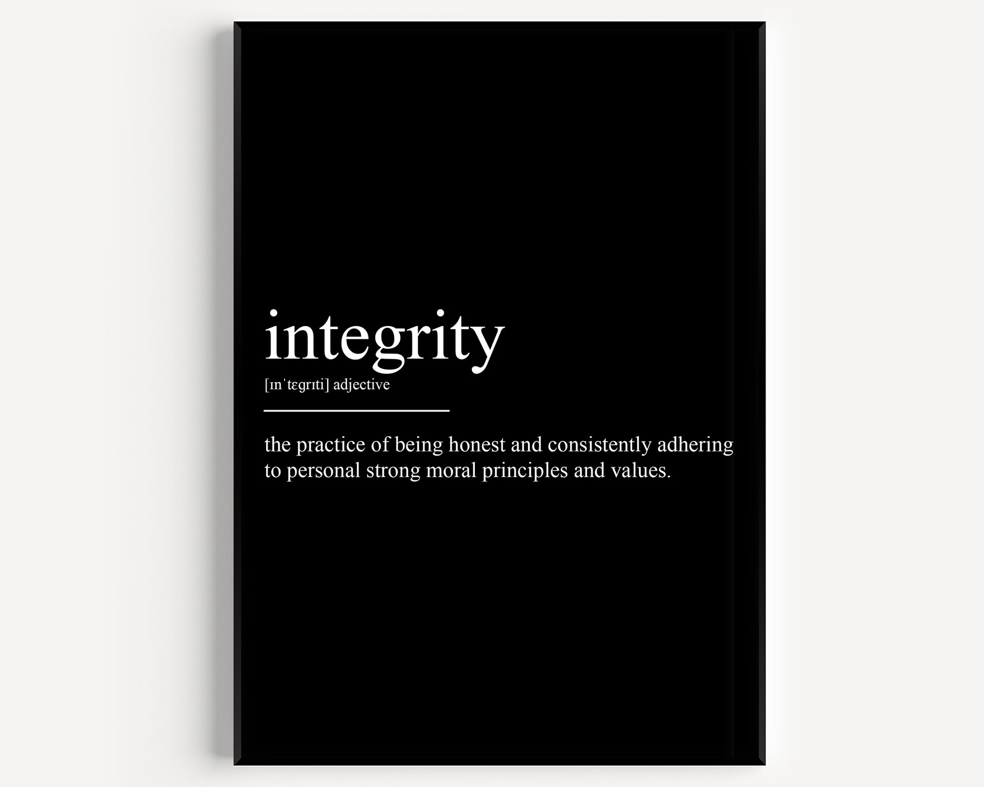 Integrity Definition Print - Version 2 - Magic Posters