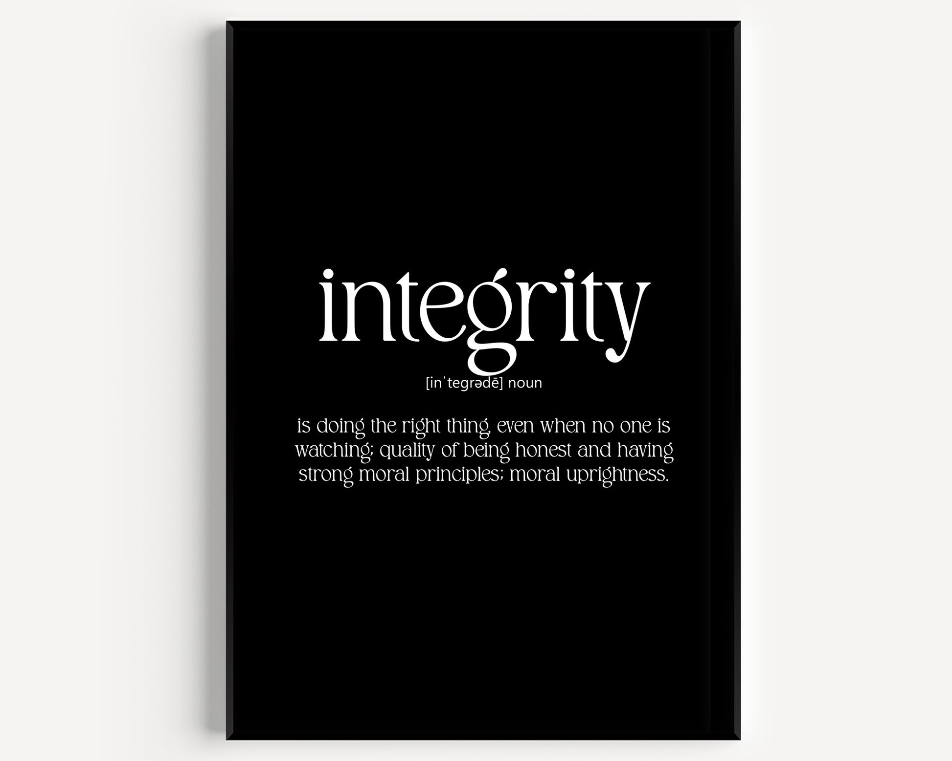 Integrity Definition Print - Version 3 - Magic Posters