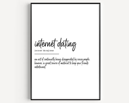 Internet Dating Definition Print - Magic Posters
